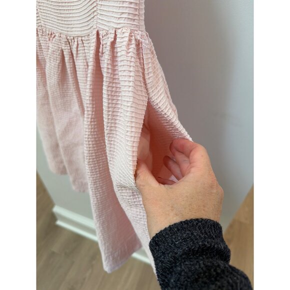 Polo Ralph Lauren Girls Pink Textured Sleeveless Button Front Dress Size 14 - Picture 2 of 6